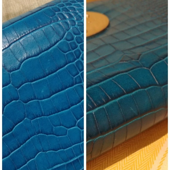 Smythson PETROL BLUE travel clutch - Picture 8 of 8